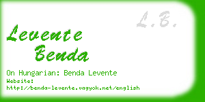 levente benda business card